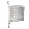 Caja de conexiones cuadrada de 4 pulgadas, 2-1/8 pulgadas de profundidad, con soporte vertical de madera y orificios para conductos 52171-SWB (paquete de 50)