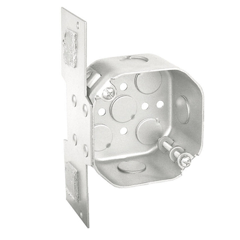 4 Inch Octagon Fan Box 2-1/8 Inch Deep With Bracket 54171-FAN (Pack of 30)