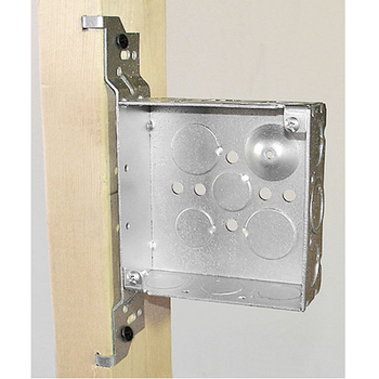 4 Inch Square Bracketed Box 1-1/2 Inch Deep Welded With Conduit Knockouts 52151-SWB (pack of 75)