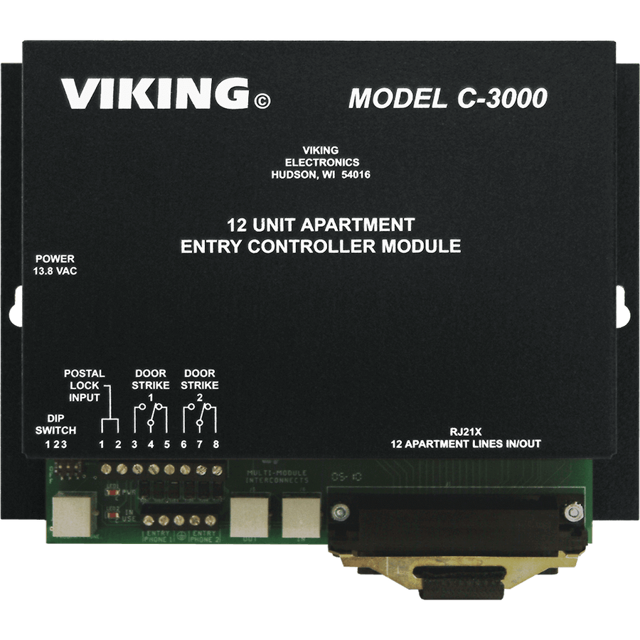 C-3000 Viking 12 Unit Apartment Entry Controller