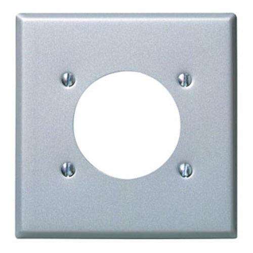 2-Gang Power Receptacle Wallplate Stainless Steel S701-40