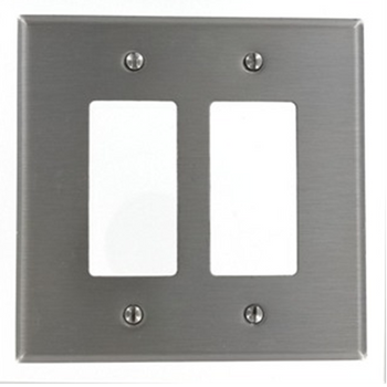 2 Gang Decora Wallplate Stainless Steel SO262