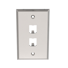 2 Port Mini-Com Stainless Steel Faceplate Flat Module CFP2SY