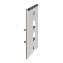 2 Port Mini-Com Stainless Steel Faceplate Flat Module CFP2SY