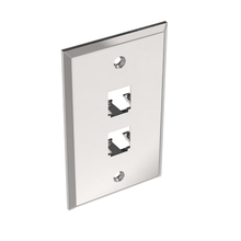 2 Port Mini-Com Stainless Steel Faceplate Flat Module CFP2SY