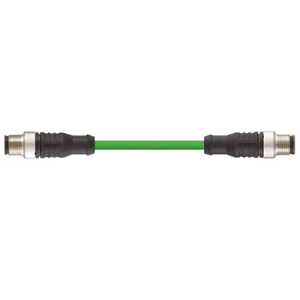 Igus BUS9041271 22 AWG 2P M12 D-Coded 4 Pin A/B Connector TPE Harnessed Profinet Cable