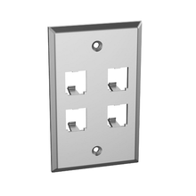 4 Port Mini-Com Stainless Steel Faceplate Flat Module CFP4SY