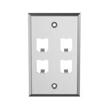 4 Port Mini-Com Stainless Steel Faceplate Flat Module CFP4SY