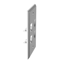 4 Port Mini-Com Stainless Steel Faceplate Flat Module CFP4SY