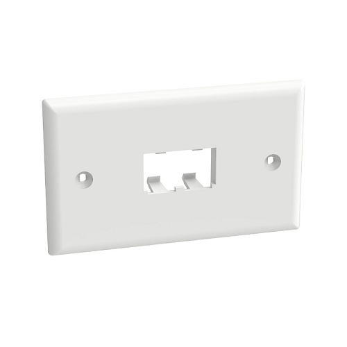 2 Port Mini-Com Classic Series Faceplate Horizontal Module ABS CFPH2WH