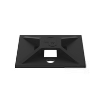 1x1 4 Way Cable Tie Mount ABS Rubber Adhesive Tape ABM2S-A-C0 (Pack of 100)