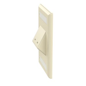 2 Port Mini-Com Classic Series Vertical Sloped Faceplate ABS Label Pocket CFPSL2EIY