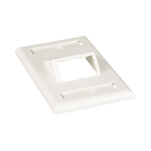 2 Port Mini-Com Classic Series Vertical Sloped Faceplate ABS Label Pocket CFPSL2IWY