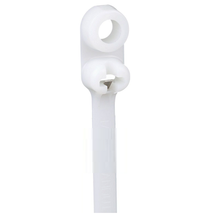 15.6x0.185 Dome-Top Barb Ty Clamp Cable Tie #10 (M5) Screw Plenum Nylon 6.6 BC4S-S10-C (Pack of 100)
