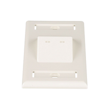 2 Port Mini-Com Classic Series Vertical Sloped Faceplate ABS Label Pocket CFPSL2IWY
