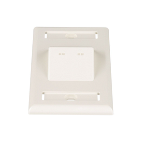 2 Port Mini-Com Classic Series Vertical Sloped Faceplate ABS Label Pocket CFPSL2IWY