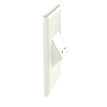 2 Port Mini-Com Classic Series Vertical Sloped Faceplate ABS Label Pocket CFPSL2WHY