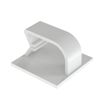 1.46x1.49x0.89 Bevel Entry Wire Clip Rubber Adhesive Tape Nylon 6.6 BEC75-A-L (Pack of 50)