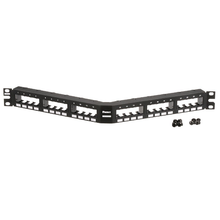 24 Port Mini-Com Flush Mount Angled Modular Patch Panel 1RU Grp4 CPPA24FMWBLY