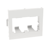 2 Port 1/2 Size Mini-Com Flat Modular Insert Faceplate Frame Mount CHF2WH-X (Pack of 10)