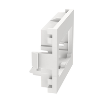 2 Port 1/2 Size Mini-Com Flat Modular Insert Faceplate Frame Mount CHF2WH-X (Pack of 10)