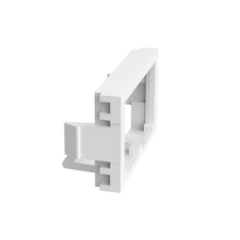 2 Port 1/3 Size Mini-Com Flat Modular Insert Faceplate Frame Mount CHF2MWH-X (Pack of 10)