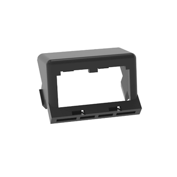2 Port 1/2 Size Mini-Com Modular Insert Sloped Mount Faceplate Frame CHS2BL-X (pack of 10)