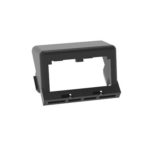 2 Port 1/2 Size Mini-Com Modular Insert Sloped Mount Faceplate Frame CHS2BL-X (pack of 10)