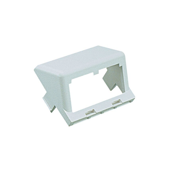 2 Port 1/2 Size Mini-Com Modular Insert Sloped Mount Faceplate Frame CHS2IW-X (Pack of 10)