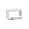 2 Port 1/2 Size Mini-Com Modular Insert Sloped Mount Faceplate Frame CHS2WH-X (Pack of 10)