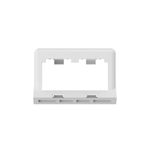 2 Port 1/2 Size Mini-Com Modular Insert Sloped Mount Faceplate Frame CHS2WH-X (Pack of 10)