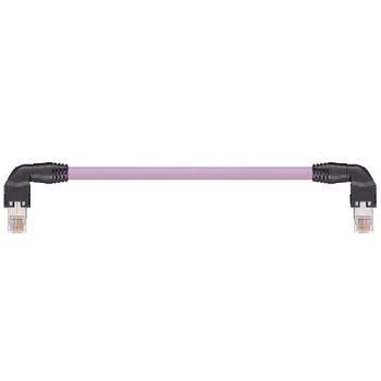 Igus RJ45 L Above A/B Angled Connector Hirose Harnessed CAT5e Cable