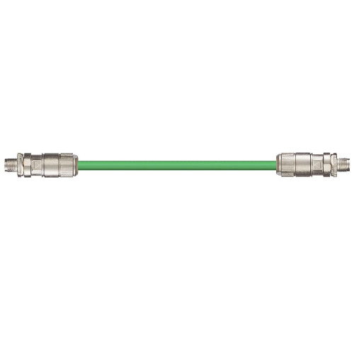 Igus CAT9361007 22 AWG 2P M12 X-Coded A/B Connector Telegärtner PVC Harnessed Profinet Cable