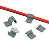 0.50 A1C Type Wire Clip Single Rubber Adhesive Tape Mount PVC A1C50-A-C8 (Pack of 100)