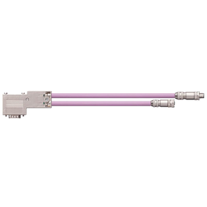 Igus BUS9041261 24 AWG 1P SUB-D 90° A / M12 In Pin Out Socket B Connector Phoenix Contact TPE Harnessed Profibus Cable