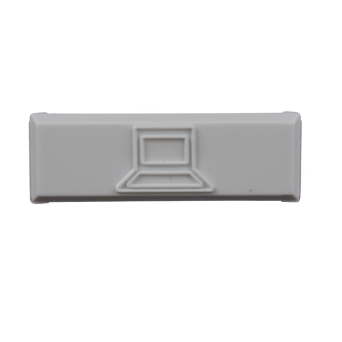 0.56x0.18 Plastic Snap Icon Data Image Faceplate ABS CIDWH-C (Pack of 100)