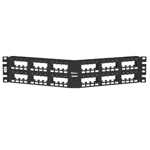 48 Port Mini-Com Flush Mount Angled Modular Patch Panel 2RU Grp4 CPPA48FMWBLY