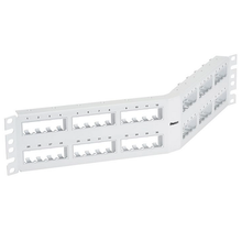 48 Port Mini-Com Flush Mount Angled Modular Patch Panel 2RU Grp4 CPPA48FMWWH