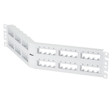 48 Port Mini-Com Flush Mount Angled Modular Patch Panel 2RU Grp4 CPPA48FMWWH