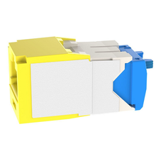 22-26 AWG Mini-Com Cat6A Keyed Jack Module TG Style UTP RJ45 CJK6X88TGYL