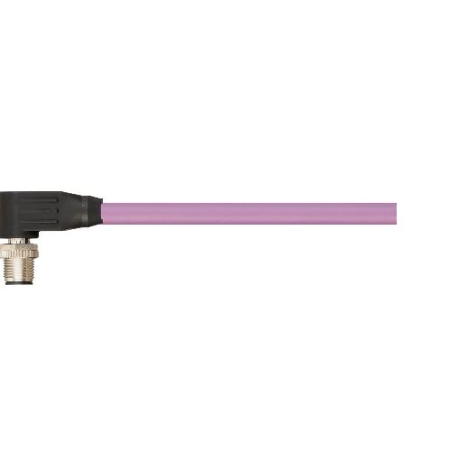 Igus M12 D-Coded Pin Angled A / Open End B Connector Industrial Ethernet CAT5 Cable