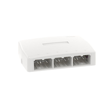 6 Port Mini-Com Surface Mount Boxe Quick Release ABS CBXQ6WH-A