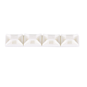 0.5x0.5 4 Way Cable Tie Mount Nylon 6.6 Acrylic Adhesive Tape ABM1M-AT-C (Pack of 100)