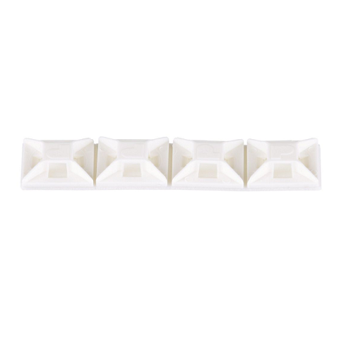 0.5x0.5 4 Way Cable Tie Mount Nylon 6.6 Acrylic Adhesive Tape ABM1M-AT-C (Pack of 100)
