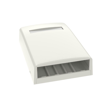 4 Port Mini-Com Surface Mount Boxe Elongated ABS CBX4IW-AY