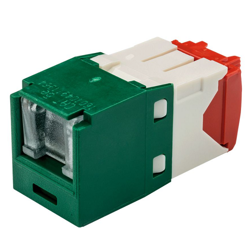 22-26 AWG Mini-Com Cat5e Shuttered Jack Module RJ45 TG Style CJH5E88TGGR