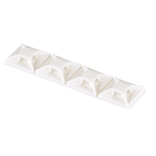0.5x0.5 4 Way Cable Tie Mount Nylon 6.6 Acrylic Adhesive Tape ABM1M-AT-C (Pack of 100)