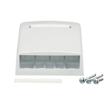 4 Port Mini-Com Surface Mount Boxe Elongated ABS CBX4WH-AY
