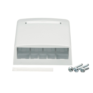 4 Port Mini-Com Surface Mount Boxe Elongated ABS CBX4WH-AY