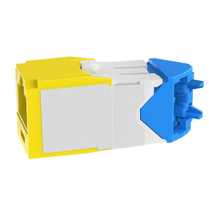 22-26 AWG Mini-Com Cat6A Left/Right 45 Angle Jack Module TG Style RJ45 CJLR6X88TGYL